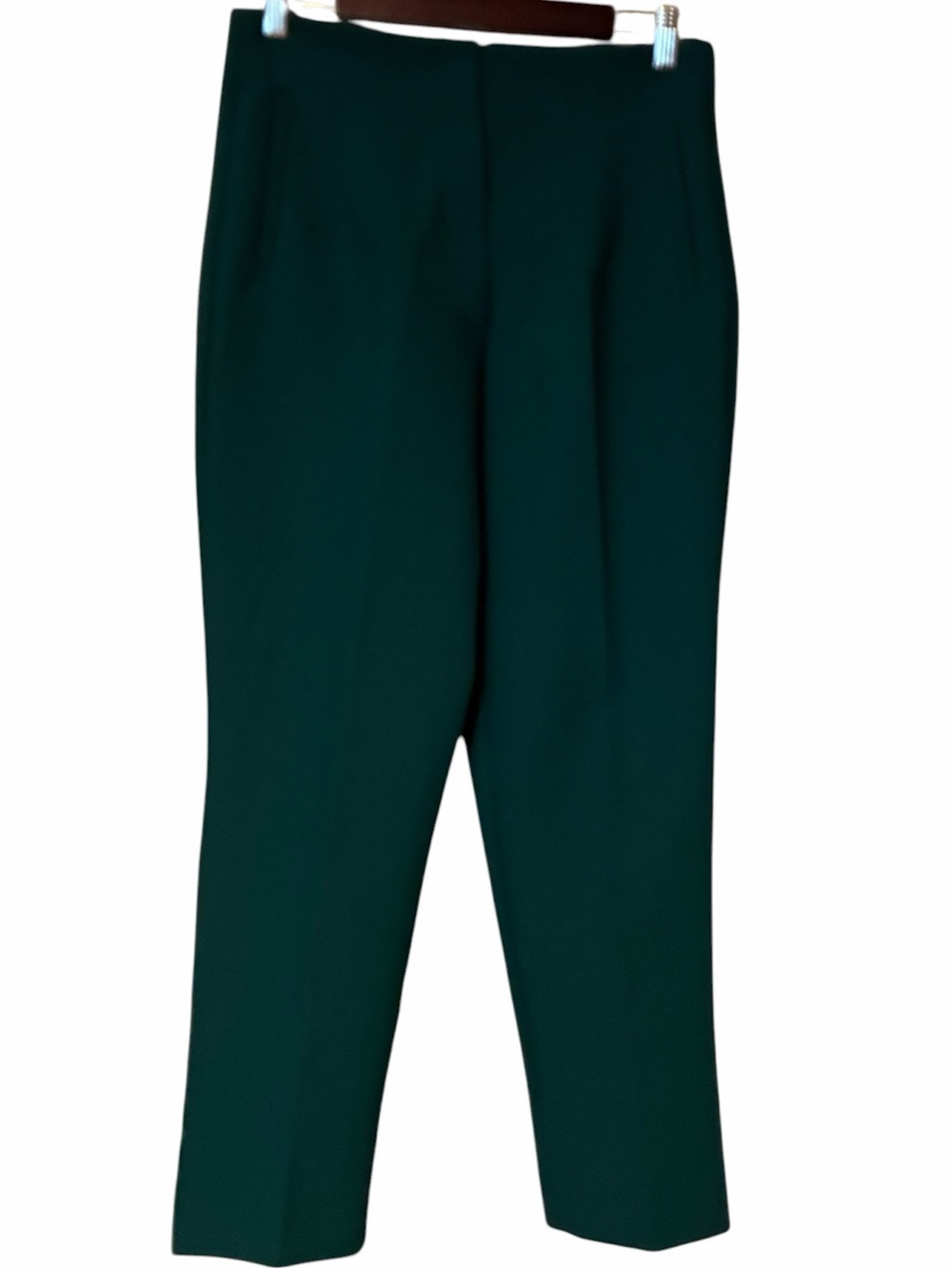 Zara Volume  Twill  Trousers in Emerald Green